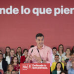 El presidente del Gobierno y secretario general del PSOE, Pedro Sánchez, durante un acto de partido.