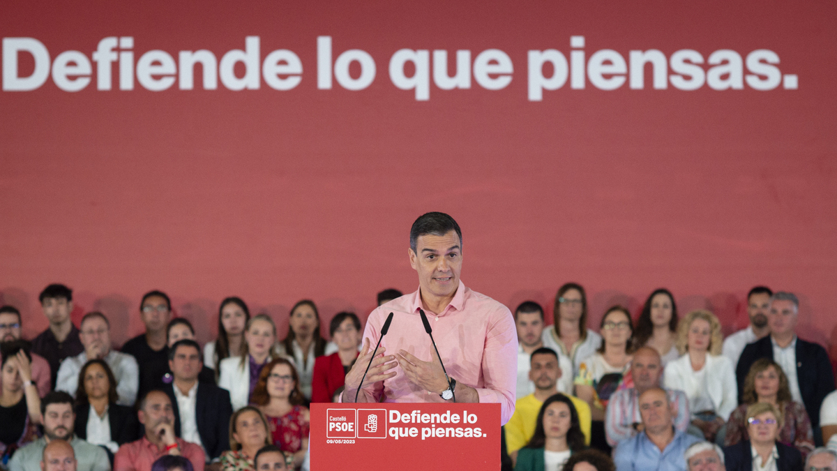 El presidente del Gobierno y secretario general del PSOE, Pedro Sánchez, durante un acto de partido.