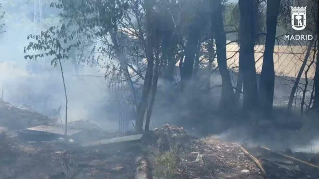 La Policía detiene a un conductor por provocar un gran incendio de pasto en la A-6