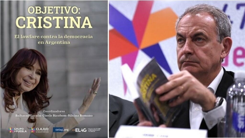 José Rodríguez Zapatero en la presentación del libro sobre el proceso a Cristina Fernández de Kirchner 