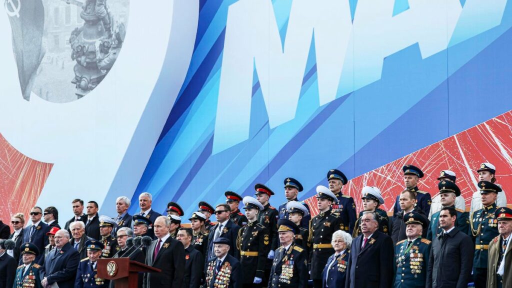 Vladímir Putin durante el Día de la Victoria de Rusia