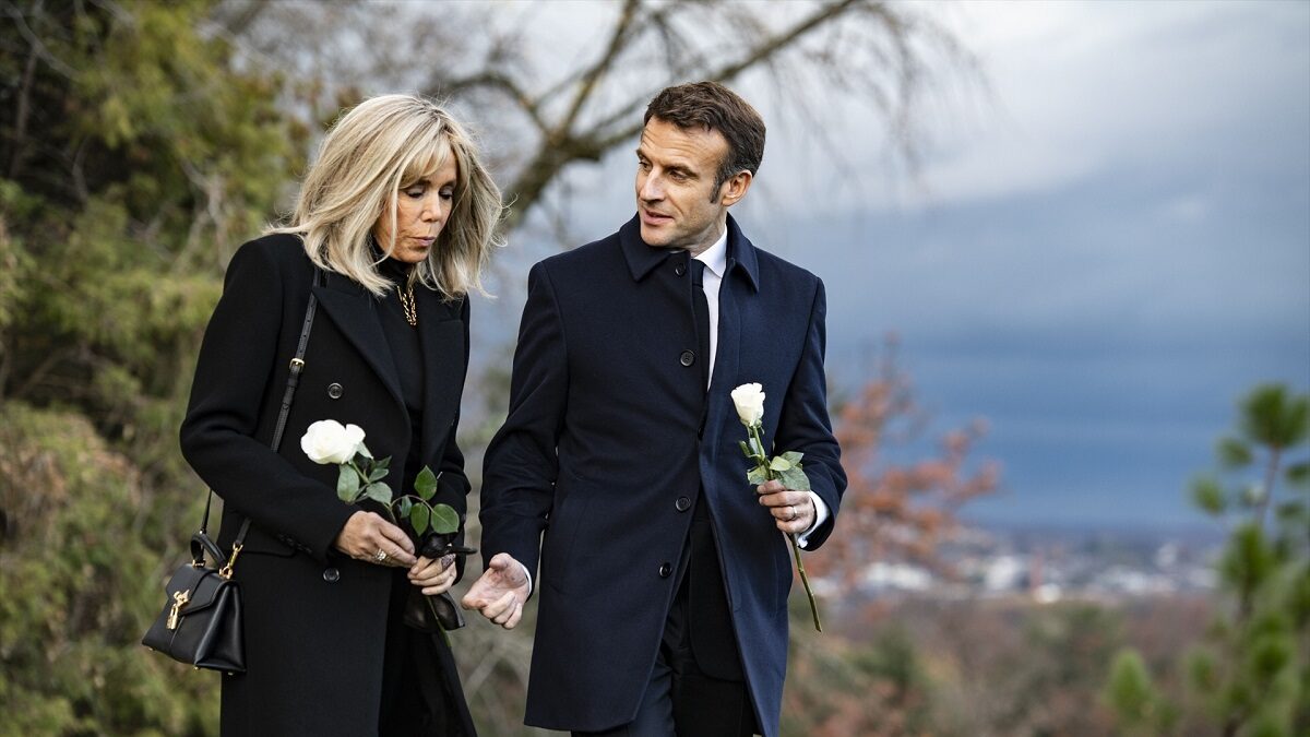 Emmanuel Macron y la primera dama francesa, Brigitte Macron