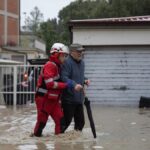 Inundaciones por las fuertes lluvias en Cesena (Italia)