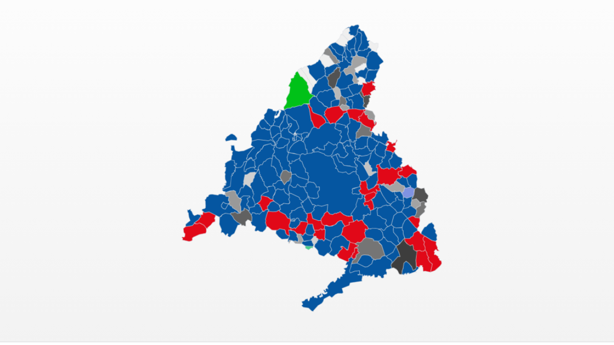 Mapa electoral de la Comunidad de Madrid