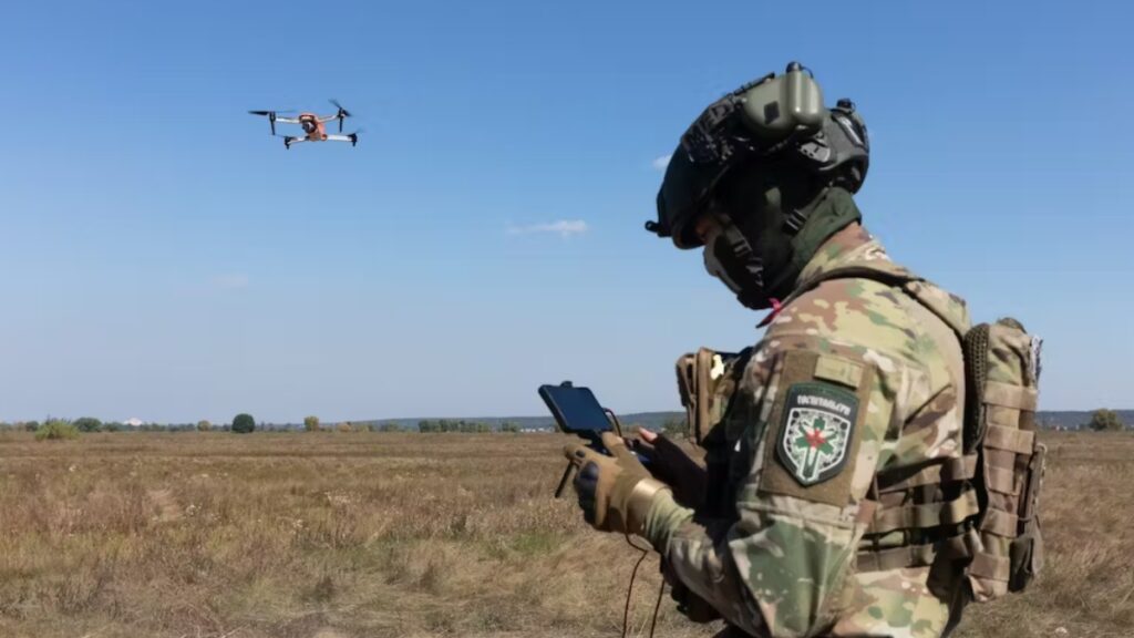 Un operador de drones en la guerra de Ucrania