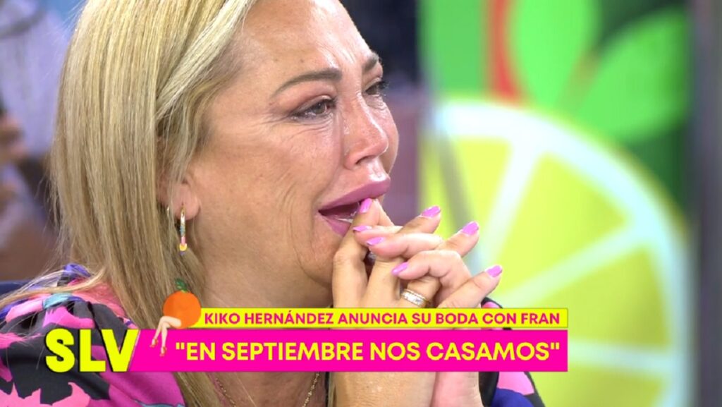 Belén Esteban rompe a llorar de la emoción tras anunciar su boda Kiko Hernández