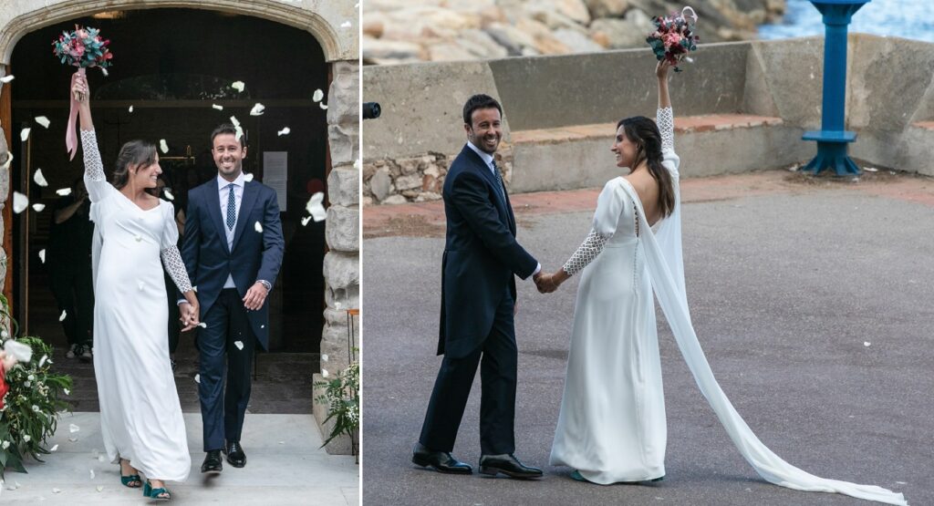 El presentador de deportes Matías Prats Jr y su pareja Claudia Coello el día de su boda