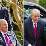 El rey Juan Carlos, mucho más delgado y en silla de ruedas tras acabar la boda del hijo de los reyes de Jordania