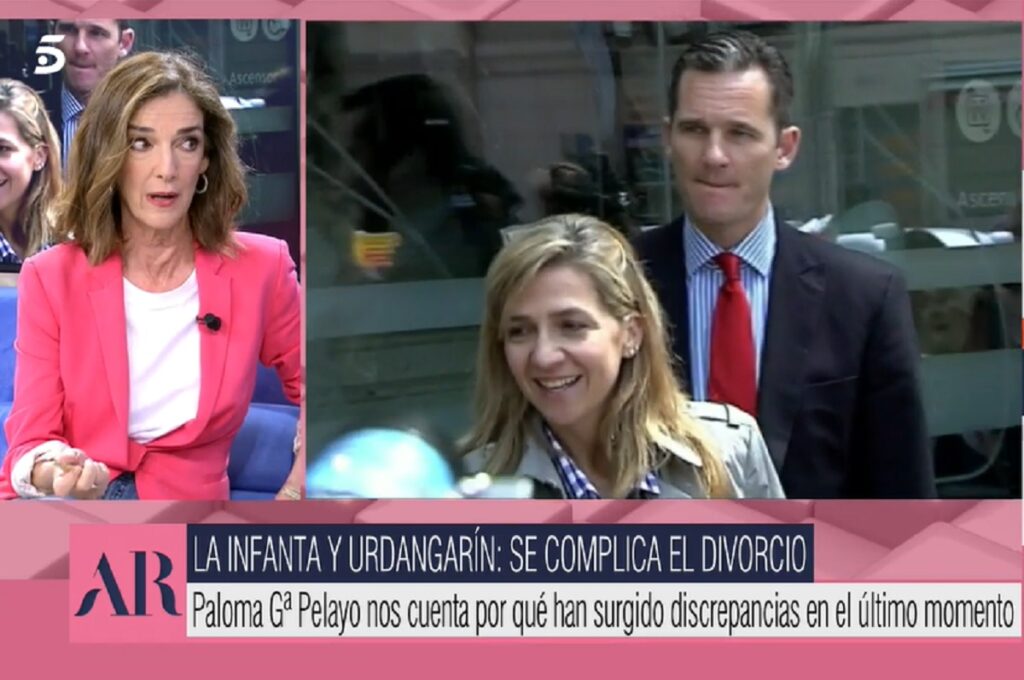 Paloma García Pelayo asegura que hay complicaciones económicas en la firma del divorcio de la infanta Cristina e Iñaki Urdangarin