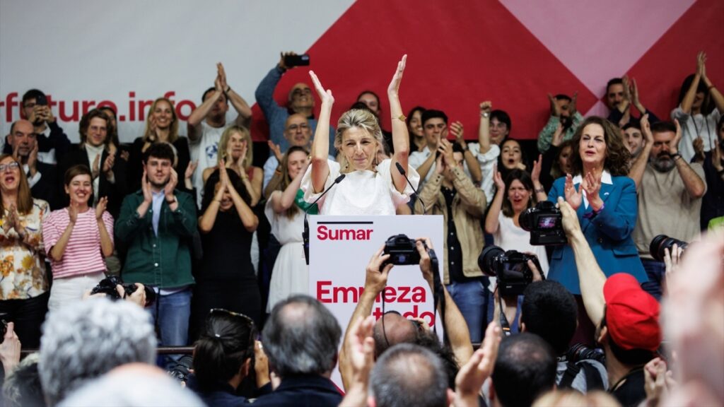 Sumar también propone seis 'cara a cara' en campaña que enfrenten a Díaz, Sánchez, Feijóo y Abascal