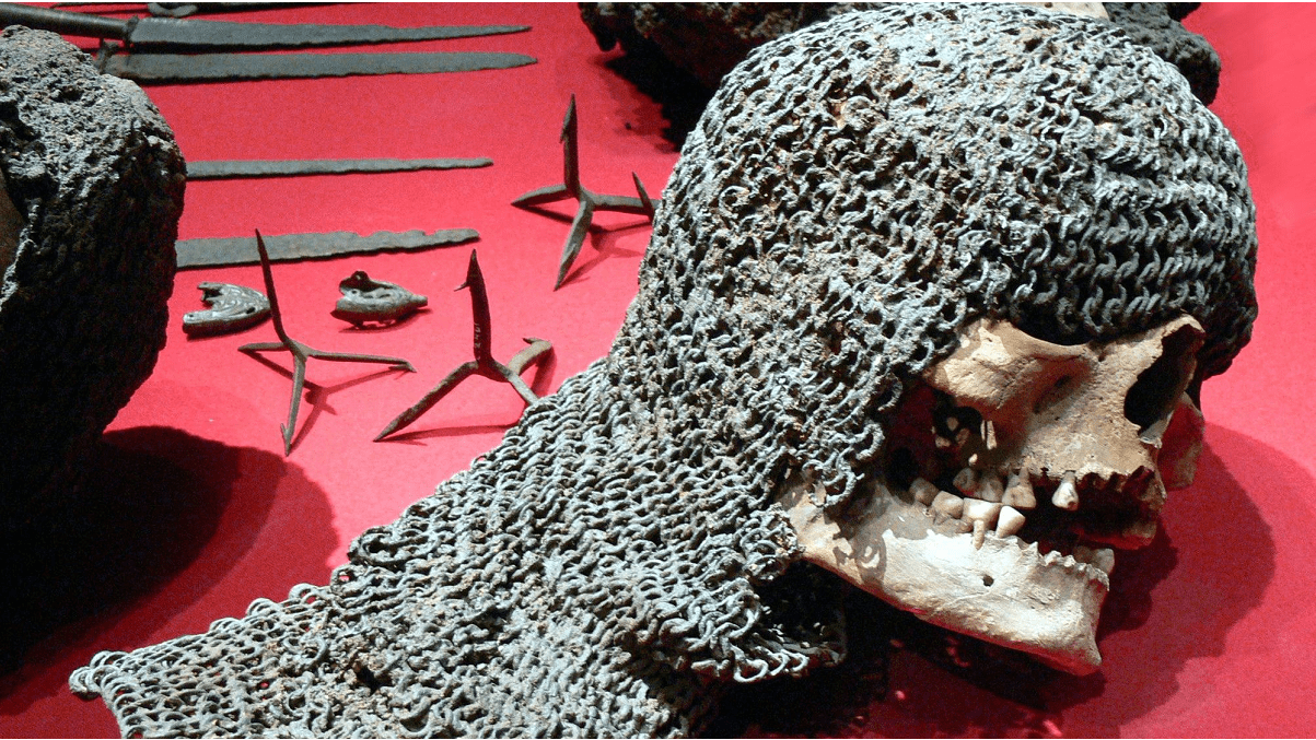Cráneo del siglo XIV. Visby (Dinamarca).