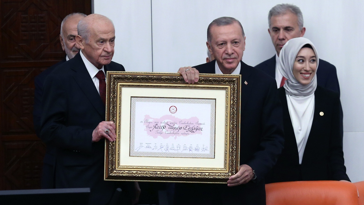 Erdogan durante la ceremonia