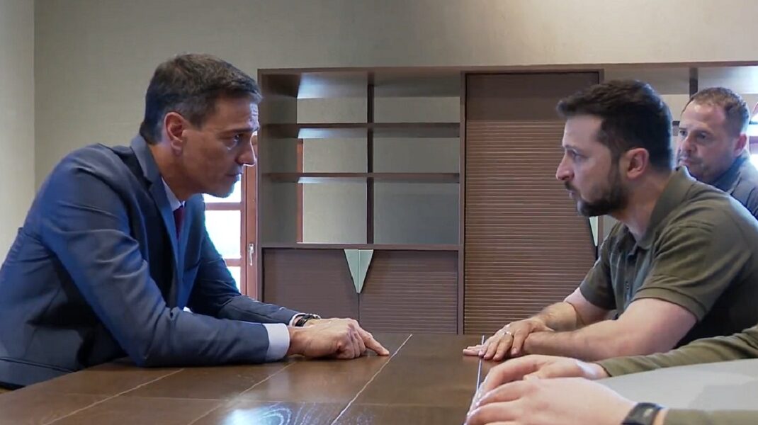 Reunión bilateral entre Pedro Sánchez y Volodimir Zelenski