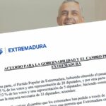 Los puntos más destacados y los más polémicos del acuerdo entre PP y Vox en Extremadura