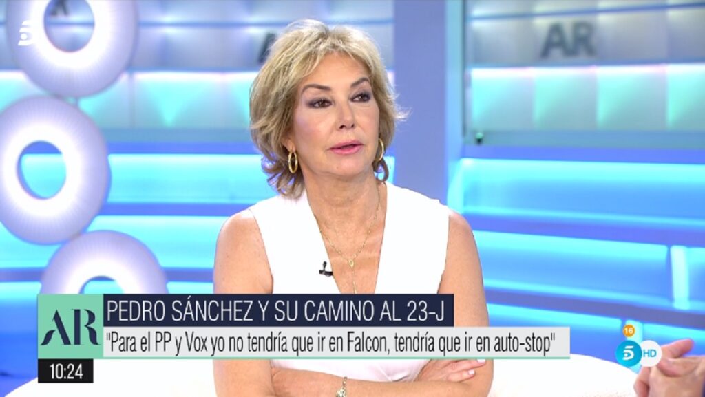 Ana Rosa Quintana, entrevistando a Pedro Sánchez