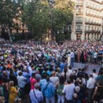El mitin en Zaragoza, abarrotado de personas
