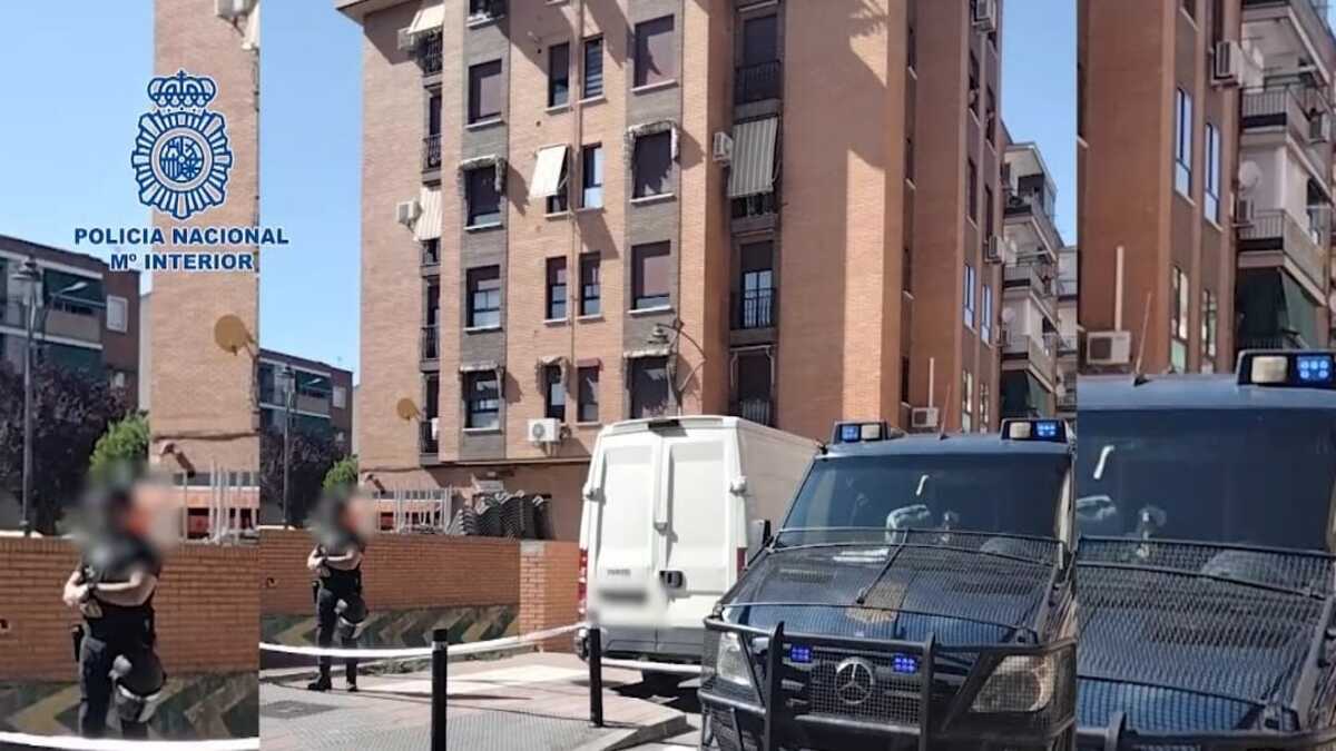 El despliegue de la Policía Nacional por el hombre atrincherado en una casa en Getafe