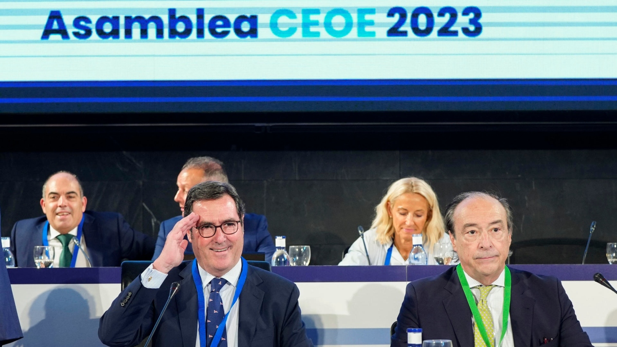 Antonio Garamendi, en la Asamblea General de CEOE 2023.
