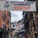 Carteles a favor de presos de ETA en las calles de Rentería (Guipúzcoa)