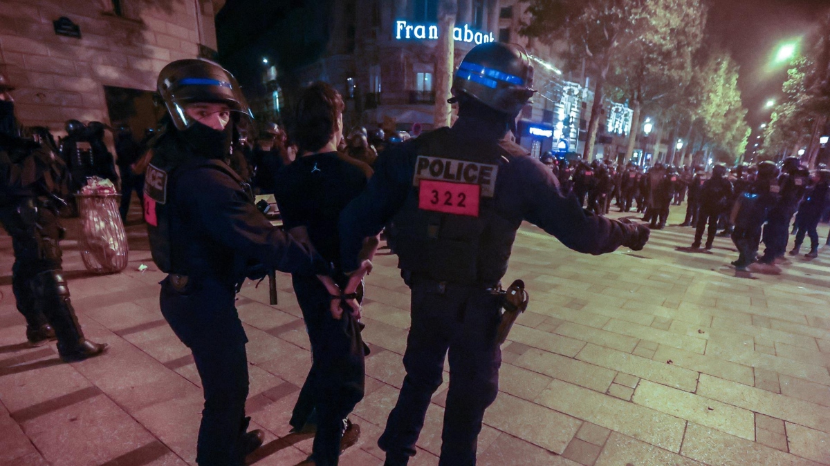 Detenidos en las protestas en Francia