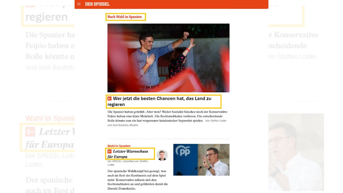 'Der Spiegel', sobre las elecciones del 23-J