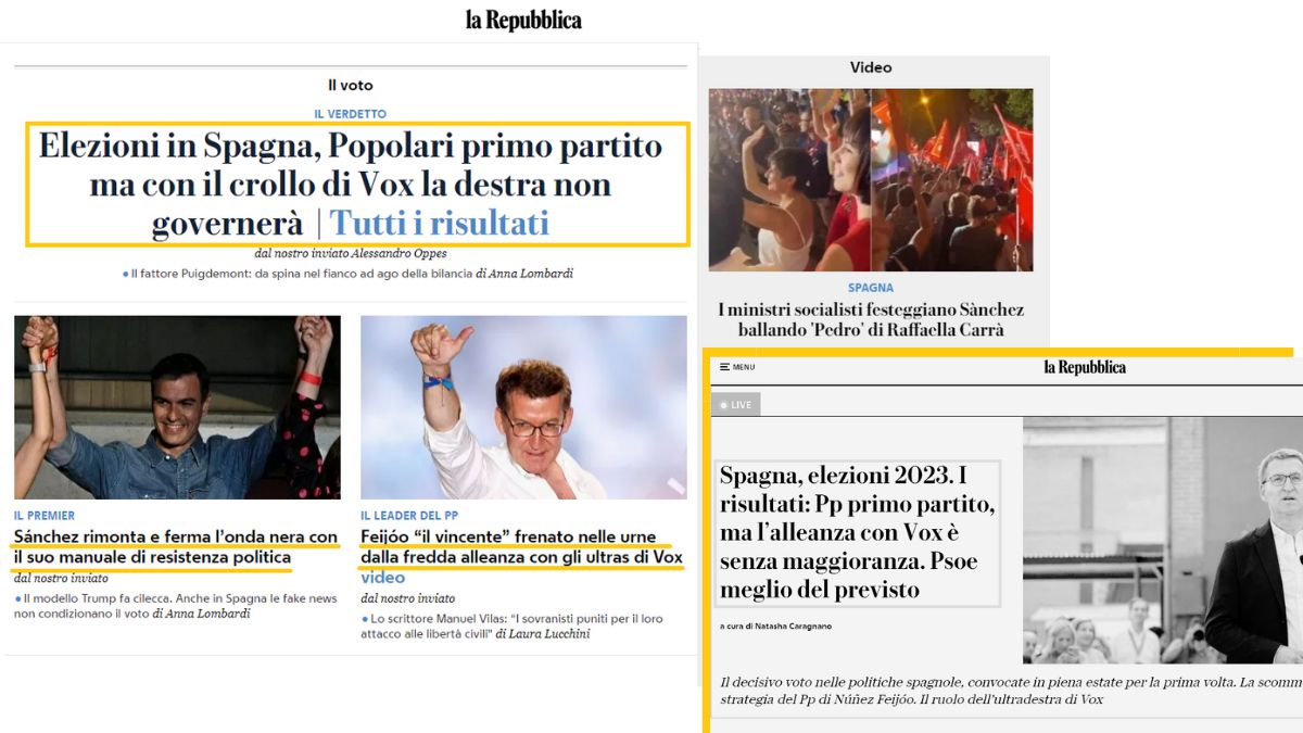 'La Repubblica', sobre las elecciones del 23-J