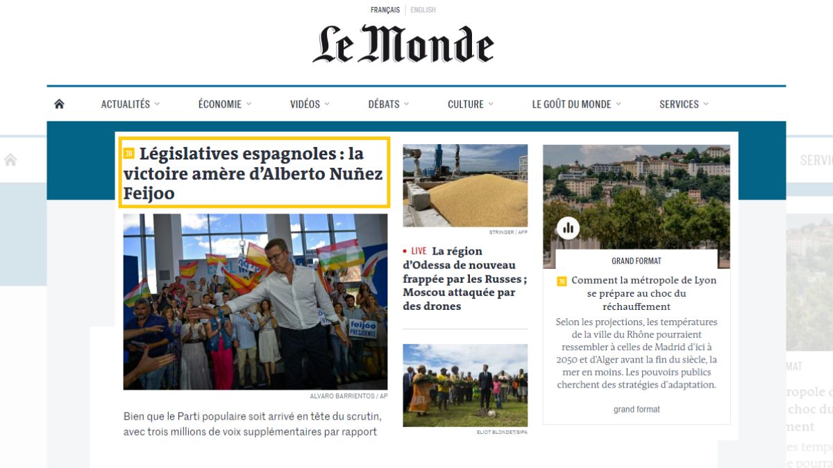 'Le Monde', sobre las elecciones del 23-J