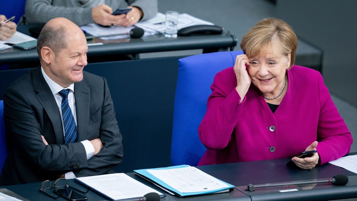 Olaf Scholz y Angela Merkel protagonizaron una gran coalición