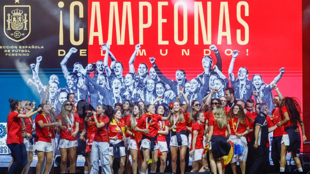 La Selección española de fútbo femenino en Madrid