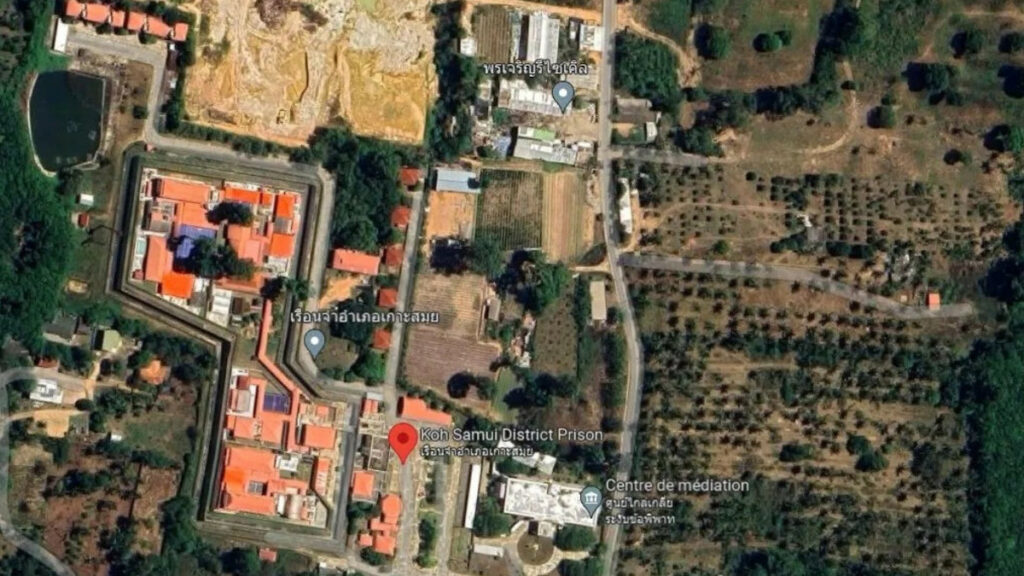 Vista de la cárcel de Koh Samui en Google Maps