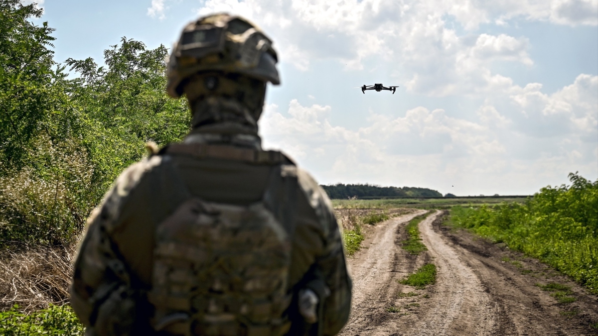 Un dron utilizado en la guerra de Ucrania