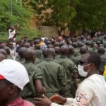 Manifestación en Niamey de personas que apoyan el golpe de Estado en Níger