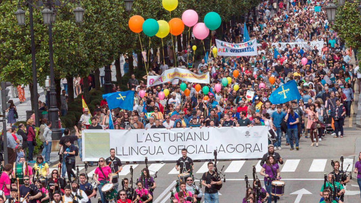 Manifestación por el bable en Asturias