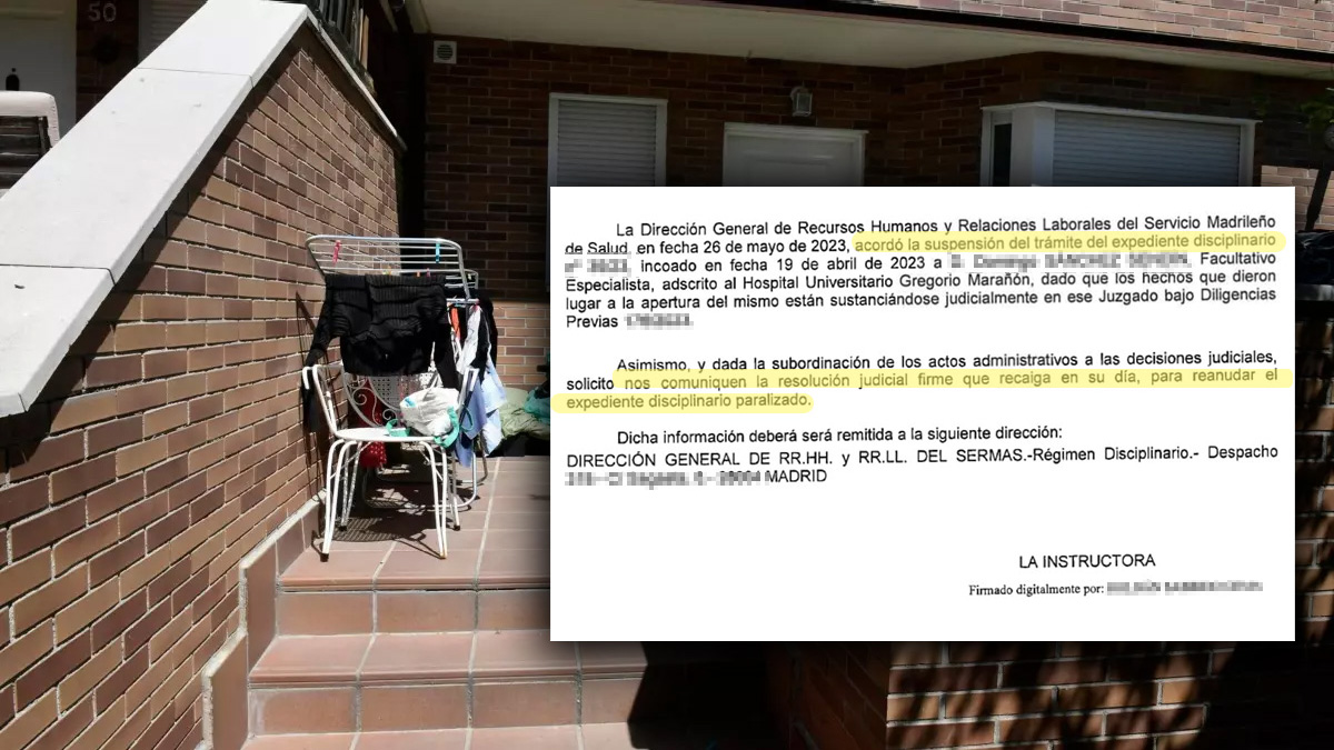 El escrito con el que la Comunidad de Madrid paraliza el expediente al médico investigado por maltrato en Colmenar