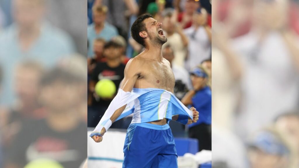 El tenista serbio Novak Djokovic en la final del torneo de Cincinnati