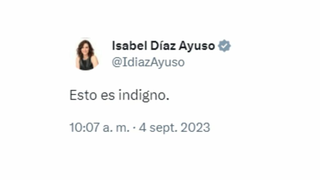 Isabel Díaz Ayuso en Twitter