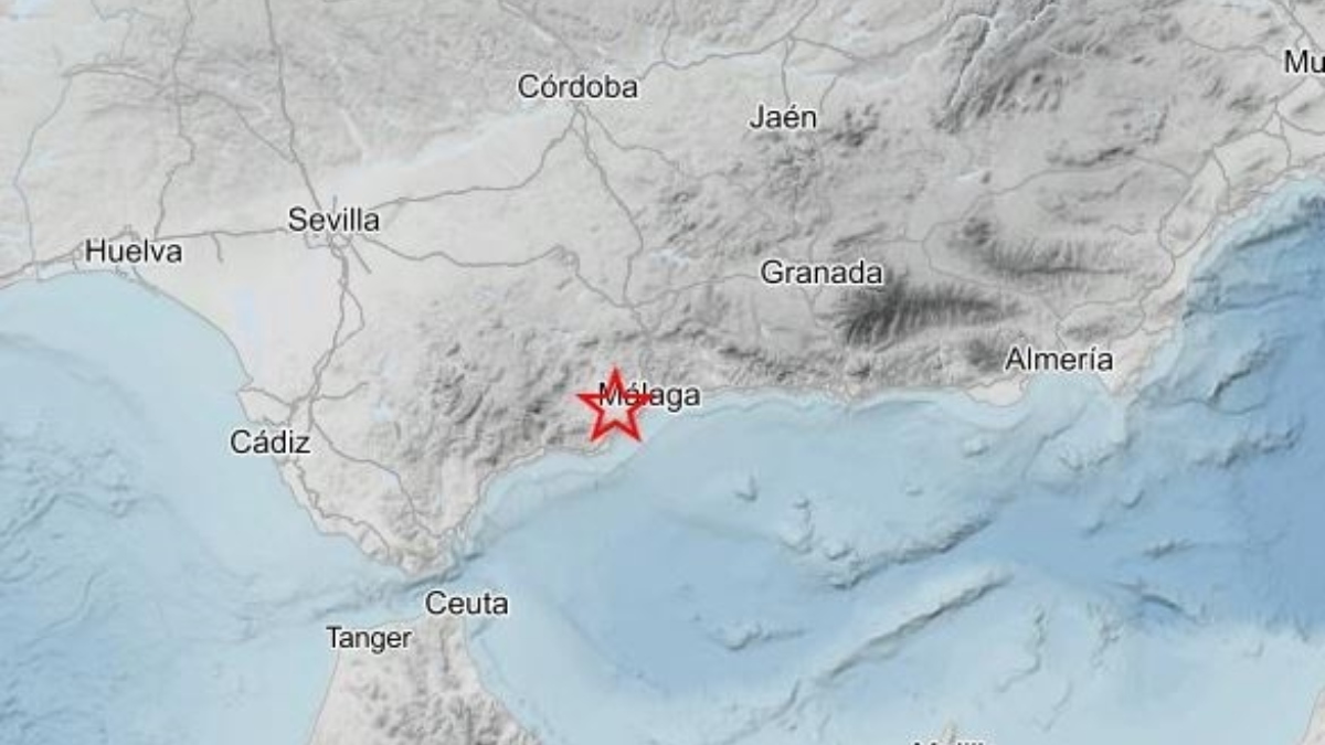 Mapa del epicentro del terremoto (Málaga)