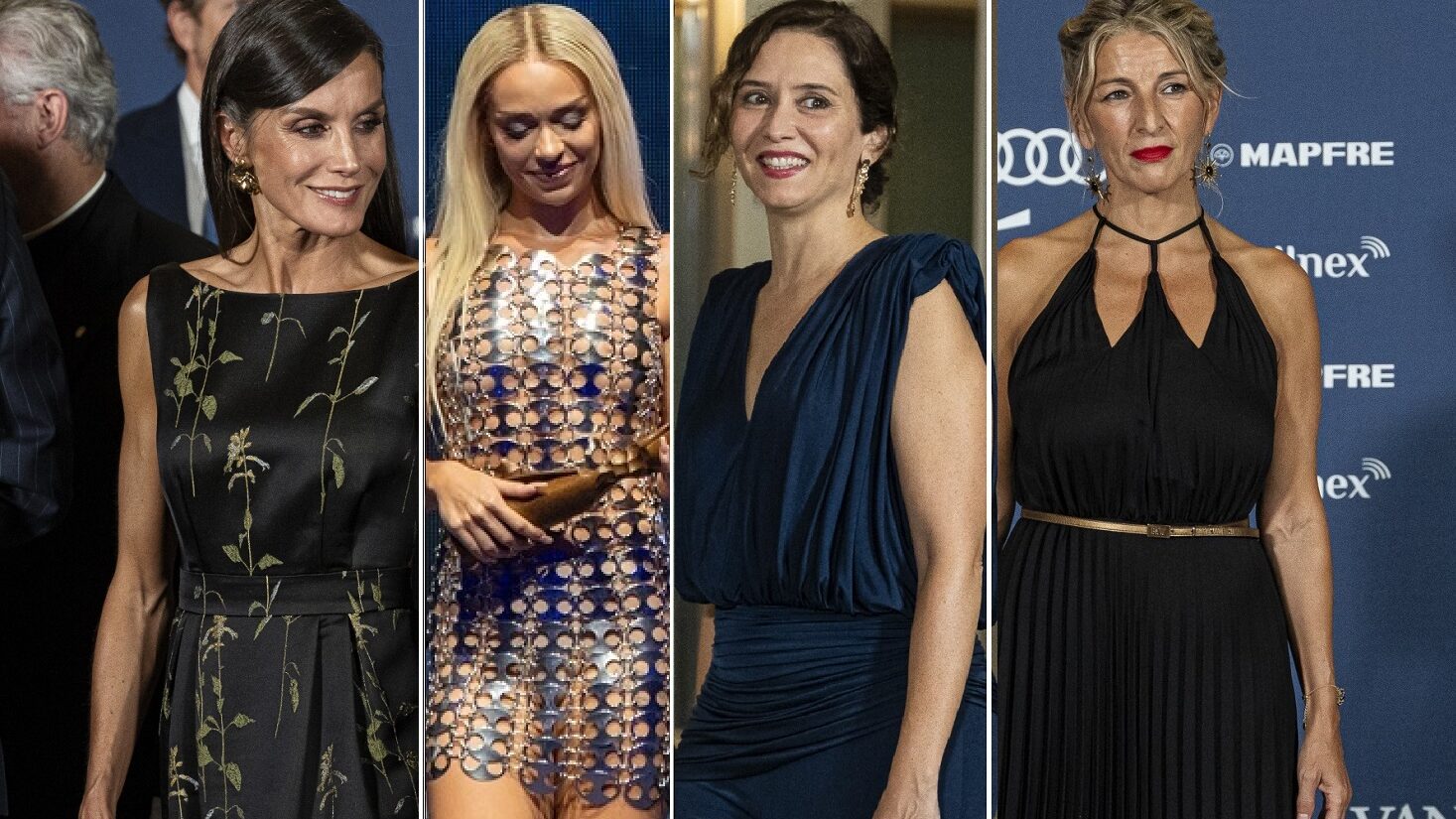 La reina Letizia, Bad Gyal, Isabel Díaz Ayuso y Yolanda Díaz en los premios de La Vanguardia