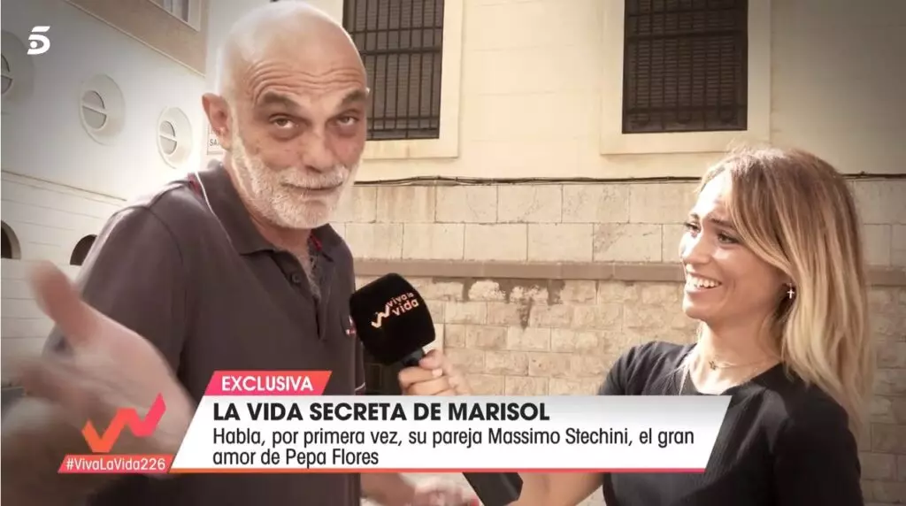 María Verdoy entrevistó al marido de Pepa Flores, Massimo Stechini, en 2019 y surgió una bonita amistad