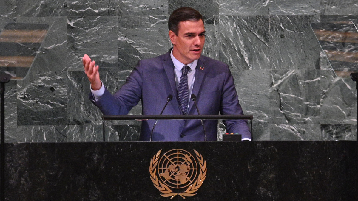 Pedro Sánchez en la ONU, en septiembre del año pasado.