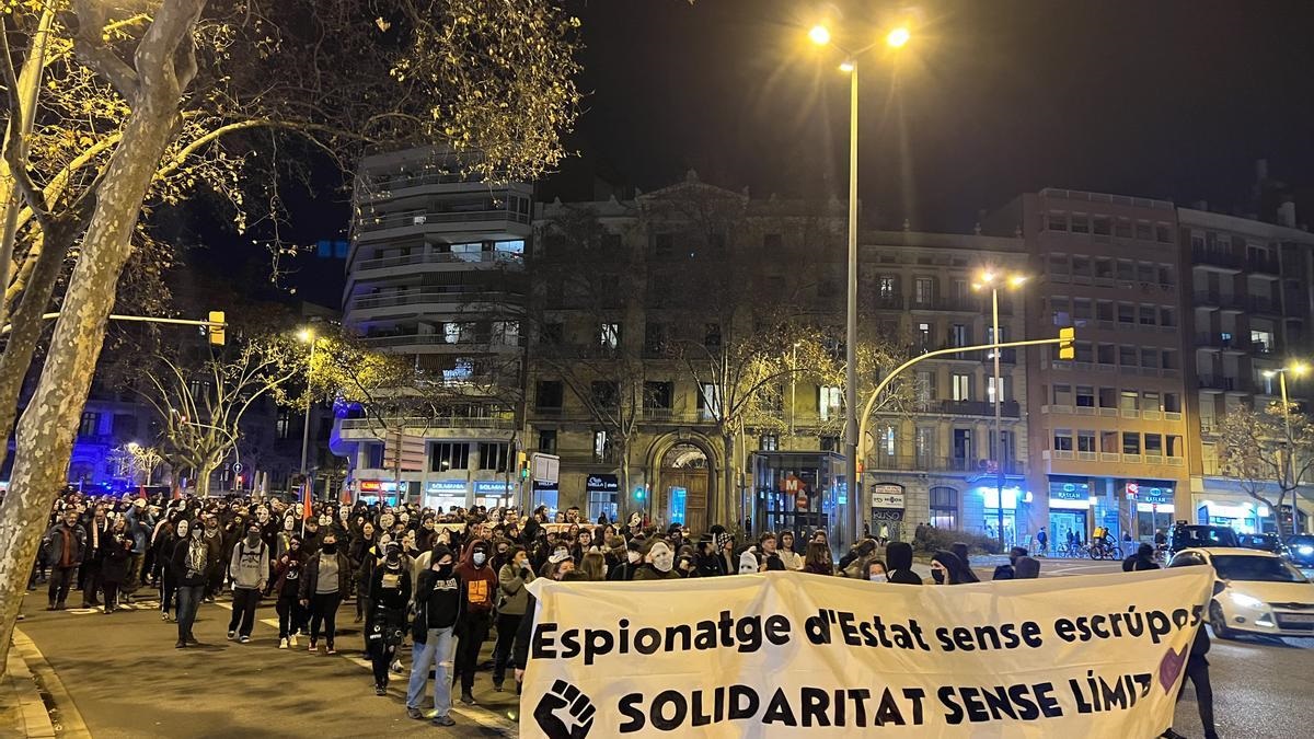 Manifestación en Barcelona contra la infiltración policial
