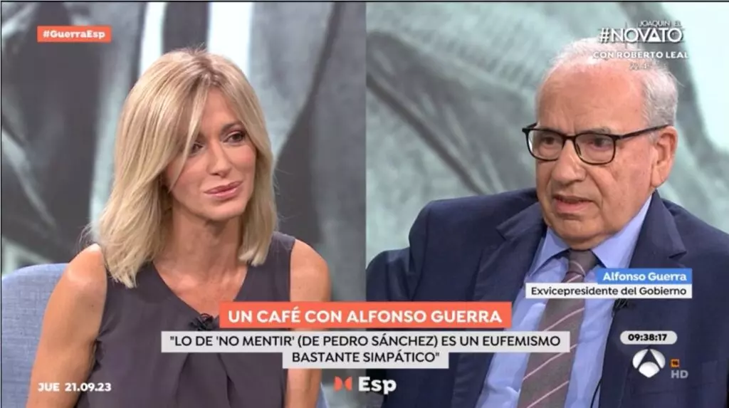 Susanna Griso entrevista a Adolfo Guerra