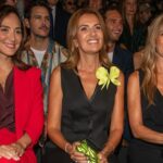 Tamara Falcó, Marie Castellvi-Dépée y Begoña Gómez en el desfile de Pedro del Hierro de Semana de la Moda de Madrid