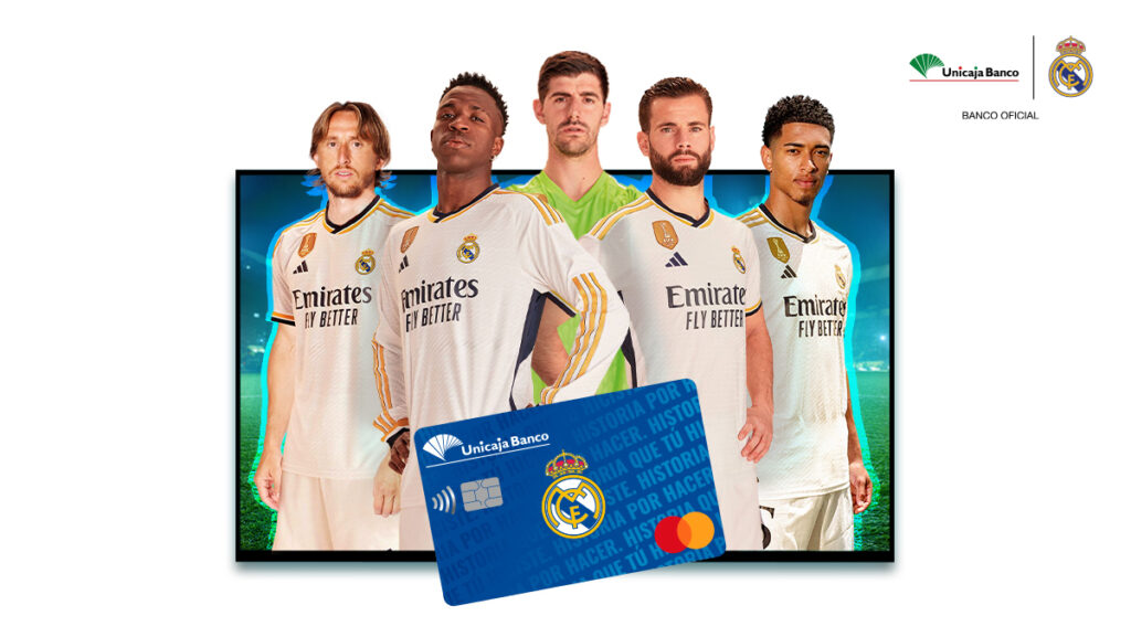 Tarjeta Real Madrid de Unicaja Banco: tres meses de fútbol gratis en casa y experiencias exclusivas