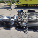 El estado de la moto del agente de Policía Nacional herido en Valencia