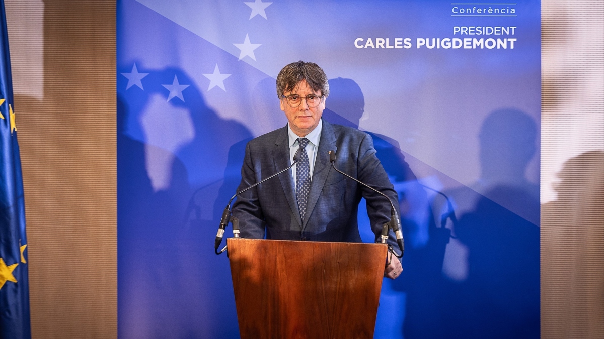 Conferencia de Carles Puigdemont en Bruselas