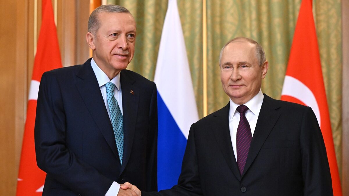 El presidente turco, Recep Tayyip Erdogan, y el presidente ruso Vladimir Putin