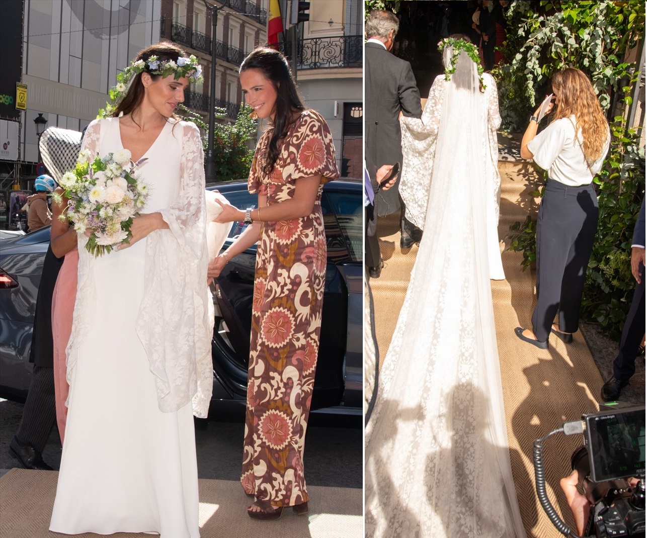 Clotilde Entrecanales eligió un vestido de novia estilo boho el día de su boda