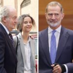 El rey Juan Carlos I, Victoria Federica y el rey Felipe VI