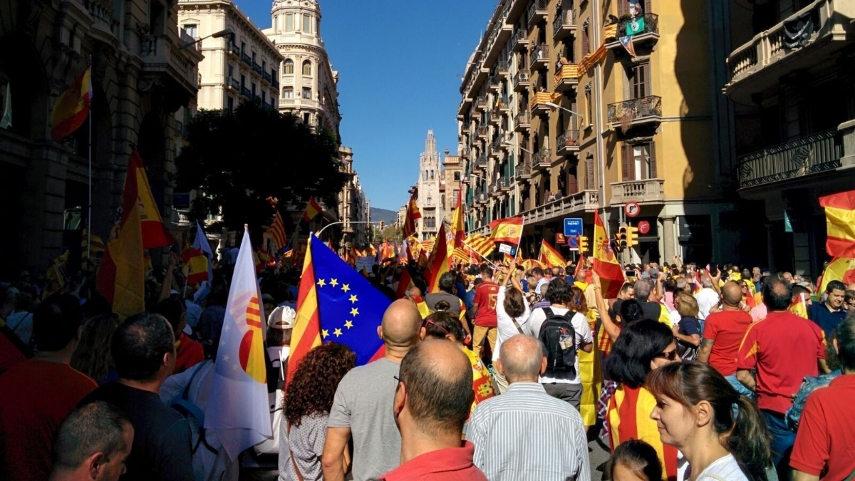 La manifestación en Cataluña contra la amnistía